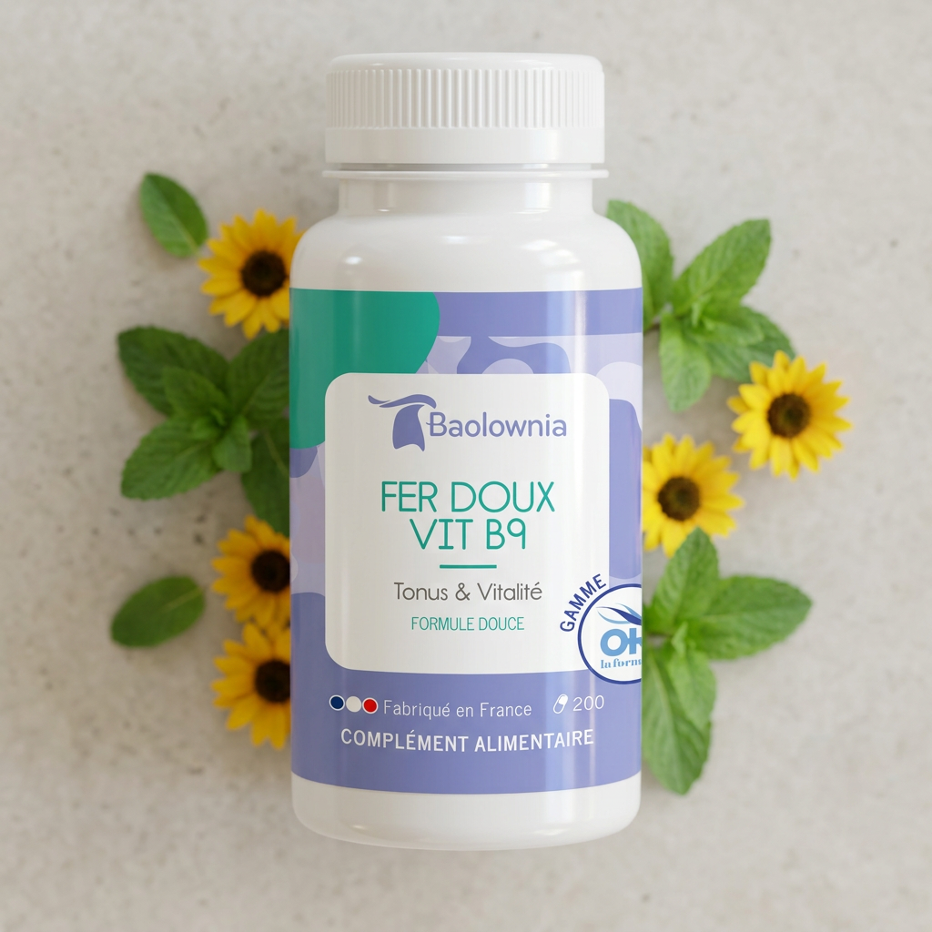 mise en scène fer doux vit B9 baolownia