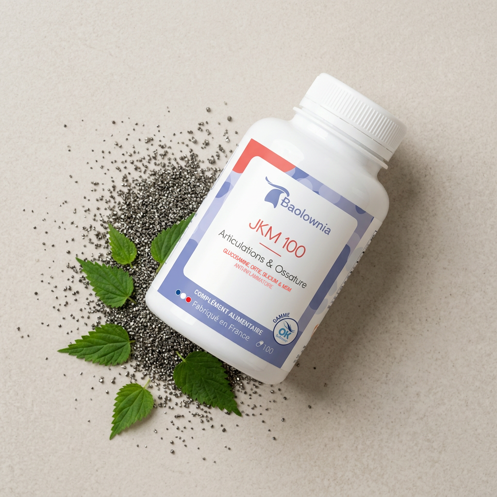 JKM100 mise en scène baolownia complement alimentaire